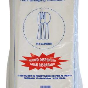 DISPENSER 1000 SACCHETTI PER ALIMENTI IN HDPE