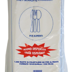 DISPENSER 1000 SACCHETTI PER ALIMENTI IN HDPE