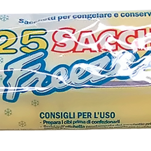 ROTOLO 25 SACCHETTI FREEZER HDPE IN BUSTA