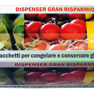 DISPENSER 60 SACCHETTI FREEZER HDPE MISURE MISTE