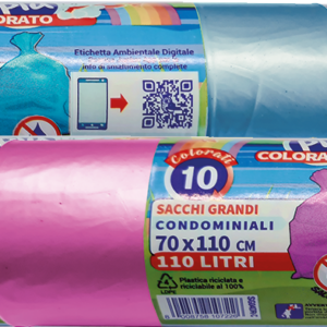 ROTOLO COMPATTO 10 SACCHI CONDOMINIALI 4 COLORI MISTI