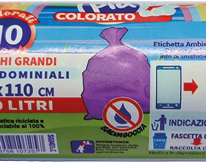 ROTOLO COMPATTO 10 SACCHI CONDOMINIALI VIOLA TRASP.