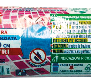 ROTOLO 10 SACCHI CONDOMINIALI C/MANIGLIE AZZURRI