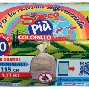 ROTOLO COMPATTO 20 SACCHI CONDOMINIALI GRIGIO TRASP.