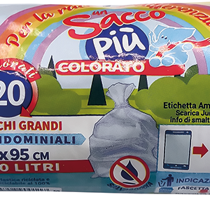 ROTOLO COMPATTO 20 SACCHI BIDONCINO TRASPARENTI