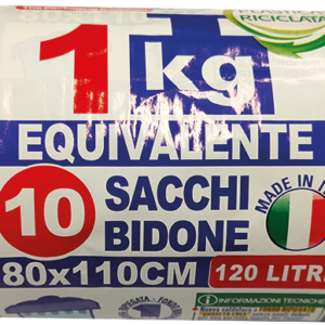 ROTOLO COMPATTO 10 SACCHI BIDONE NERI TIPO KG
