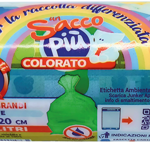 ROTOLO COMPATTO 10 SACCHI BIDONE VERDE TRASP.