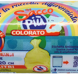 ROTOLO COMPATTO 10 SACCHI BIDONE GIALLO TRASP.