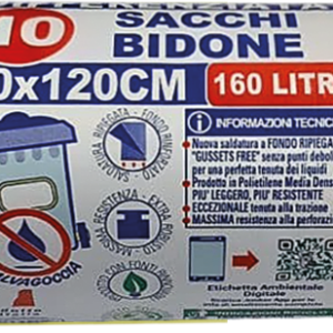 ROTOLO COMPATTO 10 SACCHI BIDONE ROBUSTI GIALLO TRASP.