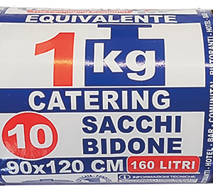 ROTOLO COMPATTO 10 SACCHI BIDONE NERI TIPO KG