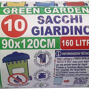 ROTOLO COMPATTO 10 SACCHI GIARDINO EXTRAFORTI VERDI