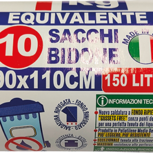 ROTOLO COMPATTO 10 SACCHI BIDONE NERI TIPO KG