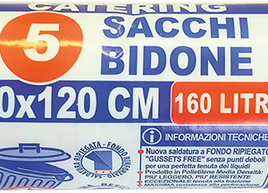 ROTOLO COMPATTO 5 SACCHI BIDONE NERI