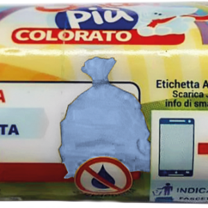 ROTOLO COMPATTO 20 SACCHI PATTUMIERA AZZURRO TRASP.