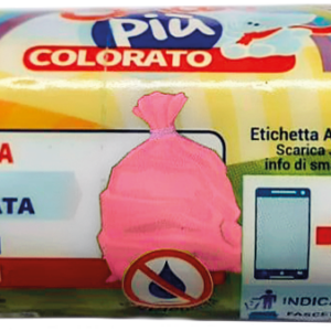 ROTOLO COMPATTO 20 SACCHI PATTUMIERA ROSA TRASP.