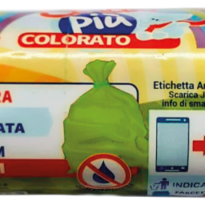 ROTOLO COMPATTO 20 SACCHI PATTUMIERA VERDE TRASP.