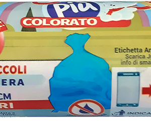 ROTOLO COMPATTO 15 SACCHI PATTUMIERA AZZURRO TRASP.
