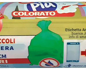 ROTOLO COMPATTO 15 SACCHI PATTUMIERA VERDE TRASP.