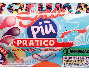 ROTOLO COMPATTO 12 SACCHI C/MANIGLIE ARANCIO PROFUMATI