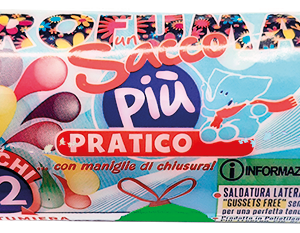 ROTOLO COMPATTO 12 SACCHI C/MANIGLIE VERDE PROFUMATI