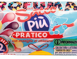 ROTOLO COMPATTO 12 SACCHI C/MANIGLIE GIALLO PROFUMATI