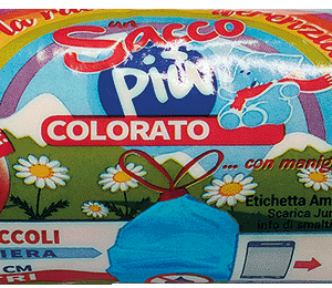 ROTOLO COMPATTO 15 SACCHI PATTUMIERA AZZ. T. C/MANIGLIE