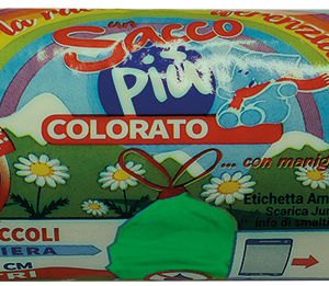 ROTOLO COMPATTO 15 SACCHI PATTUMIERA VERDE T. C/MANIGLIE