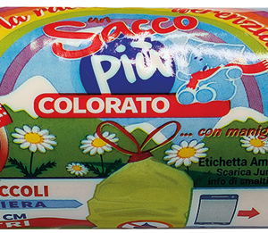 ROTOLO COMPATTO 15 SACCHI PATTUMIERA GIALLO T. C/MANIGLIE