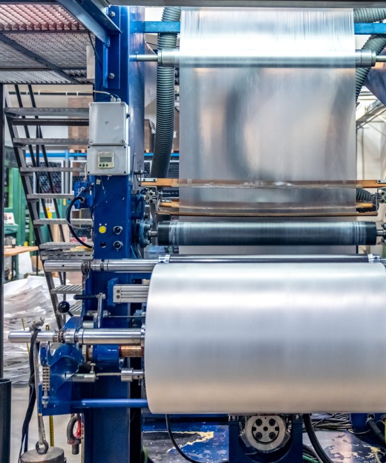 mechanically machine for the production of plastic bags.